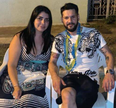Matias Messi with his wife.